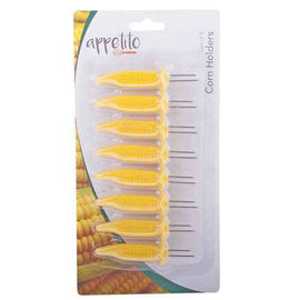 Appetito Corn Holders 8pcs (Yellow)