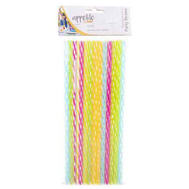Appetito Reusable Party Straws with Brush 24pcs