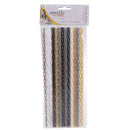 Appetito Reusable Party Straws with Brush 24pcs