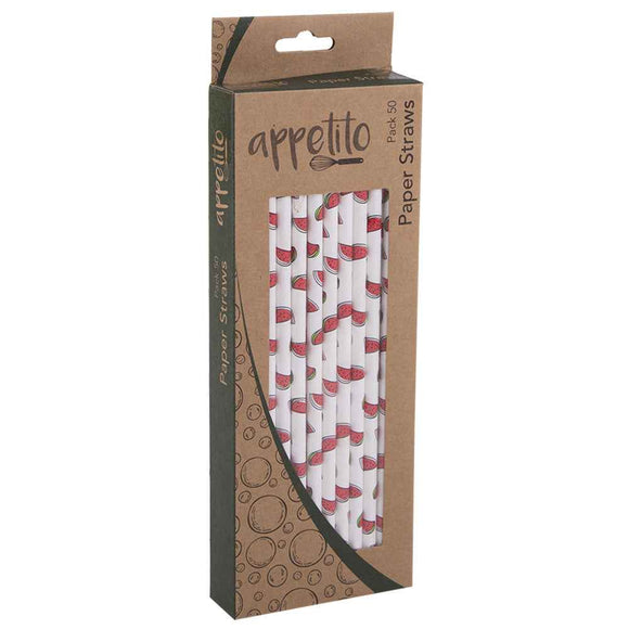 Appetito Paper Straws (Pack of 50)