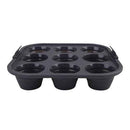 Silicone Square Air Fryer 9Cup Muffin Pan 22x22cm (Charcoal)