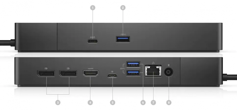 Station d'accueil Dell WD19S, 180 W, filaire, noire