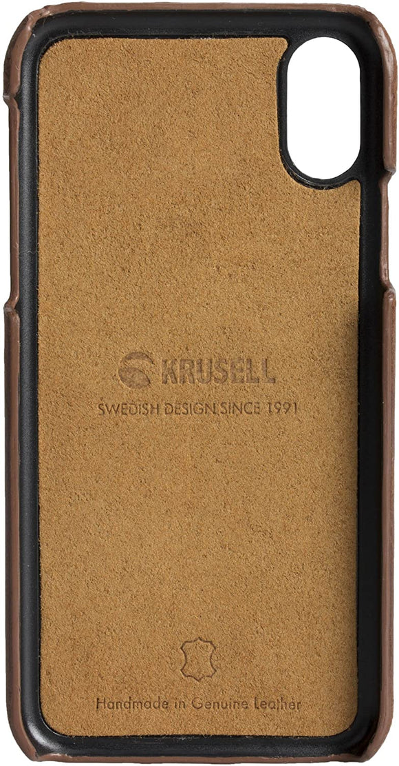 Étui pour cartes krusell sunne 2 pour iphone x cognac vintage 61104