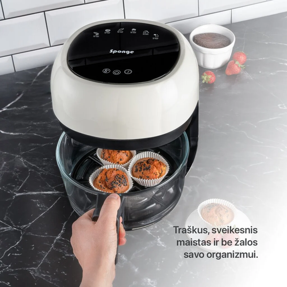 Sponge Greaseless deep fat fryer 4l Black, White