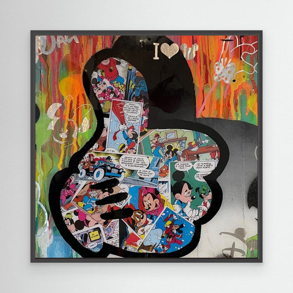 Main de Mickey - impression sur toile de l'œuvre originale de Vincent STREIFF