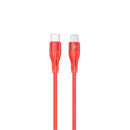 Câble tellur silicone type-c vers type-c pd60w 1 m rouge