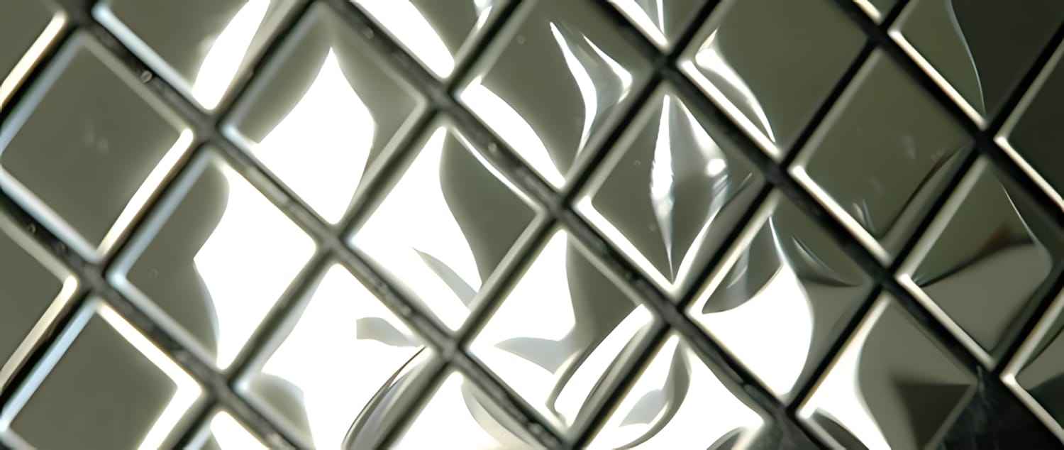 Mosaïque métal massif Carrelage Acier inoxydable Marine miroir gris Grosseur 1,6mm ALLOY Diamond-S-S-MM 0,91 m2