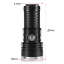 Lampe de plongée tactique 4 LED XHP70, étanche jusqu'à 200 m