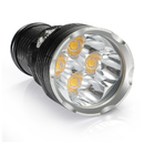 Lampe de plongée tactique 4 LED XHP70, étanche jusqu'à 200 m