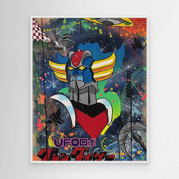 Goldorak reproduction officielle sur toile de l'œuvre
