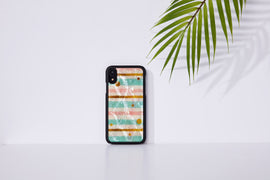 Coque ikins pour iphone xr couleur pop menthe et noir