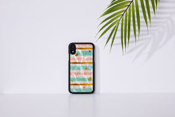 Coque ikins pour iphone xr couleur pop menthe et noir