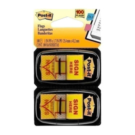 Post-It Yellow Sign Here Flags (25x43mm)