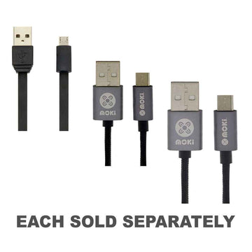 Moki Braided Micro-USB SynCharge Cable (Black)