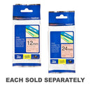 Brother Laminated Black on Orange Labelling Tape