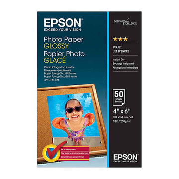Epson Glossy Photo Paper 50pc (4x6in)