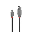 Lindy USB-A 2.0 to Mini-B Cable Anthra Line-9