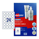 Avery Round Clear Laser Labels 40mm 240pk