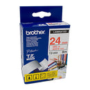 Brother Laminated Red on White Labelling Tape-6