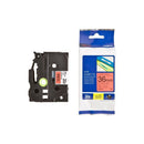 Brother Laminated Black on Red Labelling Tape-6