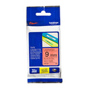 Brother Laminated Black on Red Labelling Tape-7