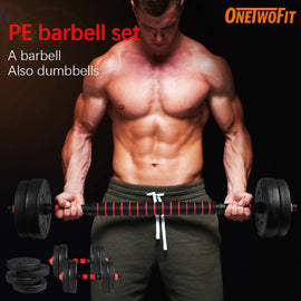 Keičiamo Svorio Hantelių ir Štangos Komplektas, 20 kg - 0