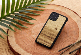 Coque de smartphone man&wood pour iphone 11 pro max noir terra