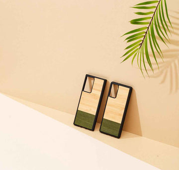 Coque MAN&WOOD pour Galaxy Note 20 Ultra forêt de bambous noire