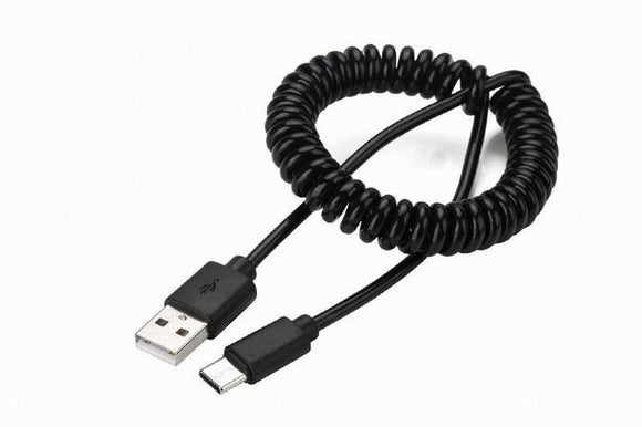 Kabelis Gembird USB Male - USB Type C Male Coiled 1.8m Black