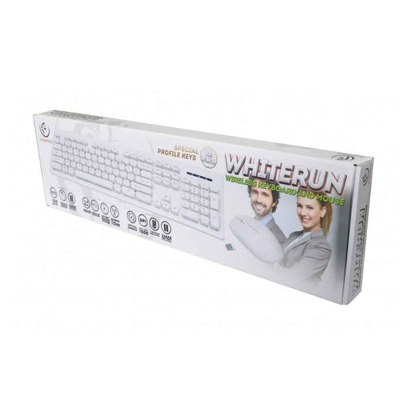 Rebeltec WHITERUN Wireless Set Keyboard + Mouse