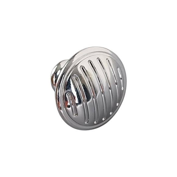 Bouton de meuble ROND STRIE, Finition zamak chrome