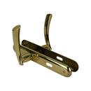 2 poignées de porte sur plaque TAMARA, Entrée de clé pour chambre, Finition laiton doré poli, Entraxe standard 195 mm-8