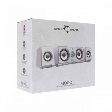Système d'enceintes White Shark GSP-968 Mood RGB Gaming 2.2 Blanc