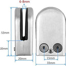 Pack de 24 pinces porte-verres en acier inoxydable, adaptées au verre de 6 à 8 mm.