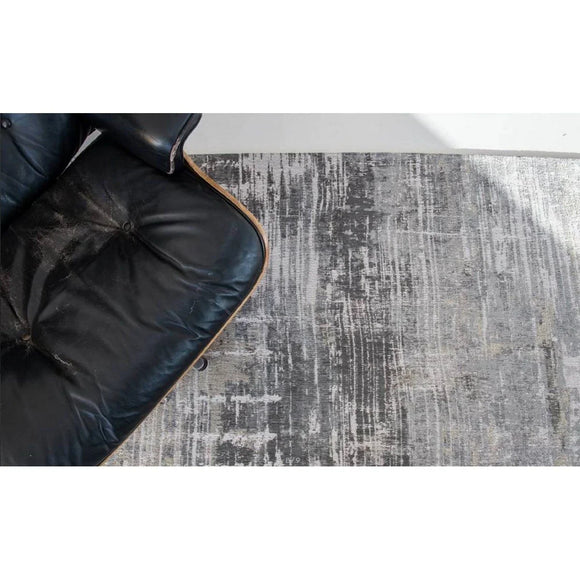 Tapis de salon en coton atlantic streaks - coney grey