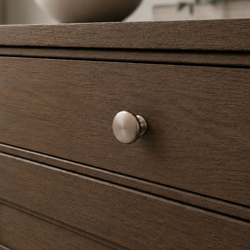 Bouton de meuble ROND, Finition zamak nickel mat