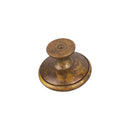Bouton de meuble BOULE, finition laiton rouille