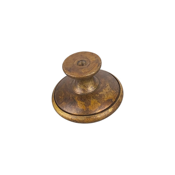 Bouton de meuble BOULE, finition laiton rouille