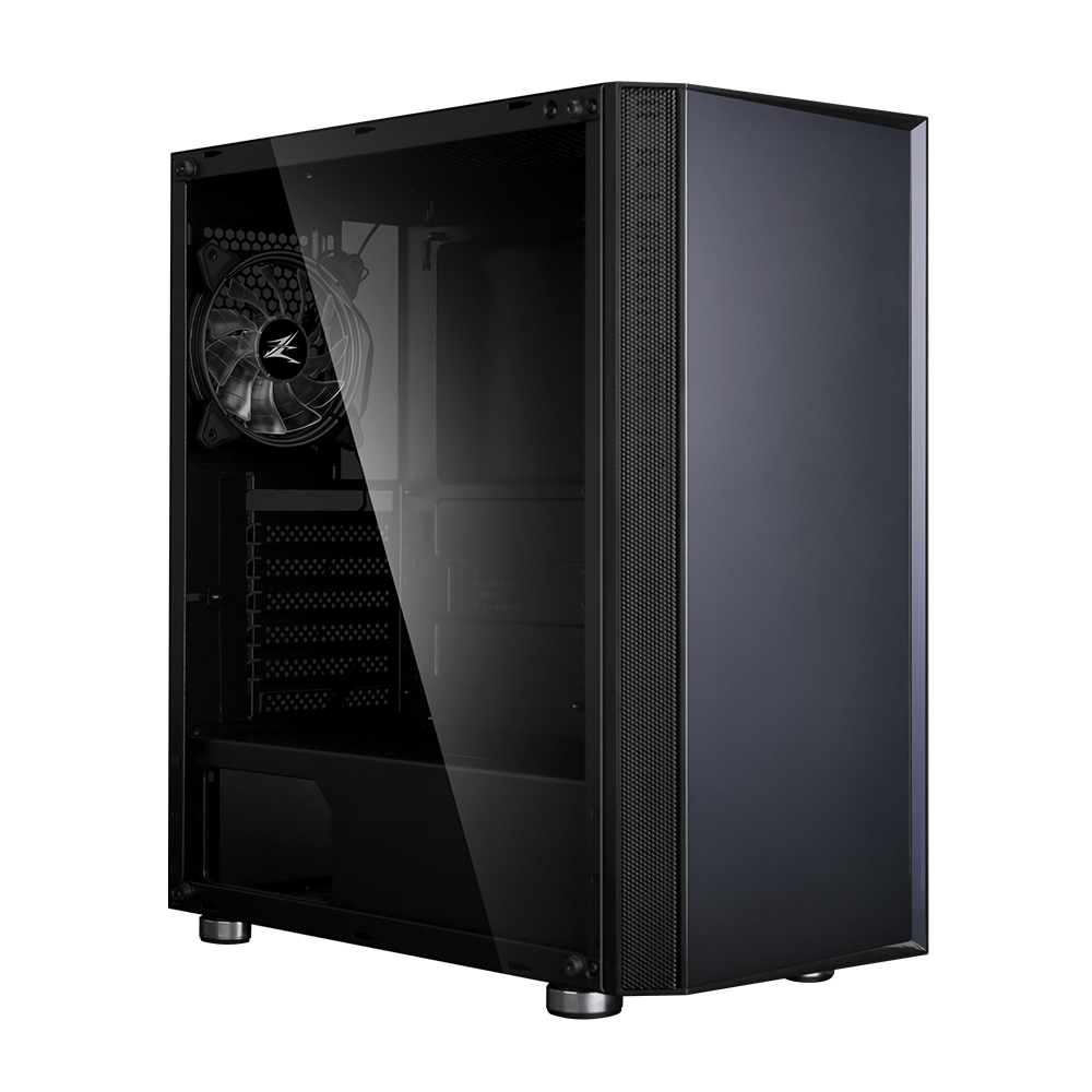 Boîtier pc moyen tour r2 atx avec ventilateur 120 mm noir