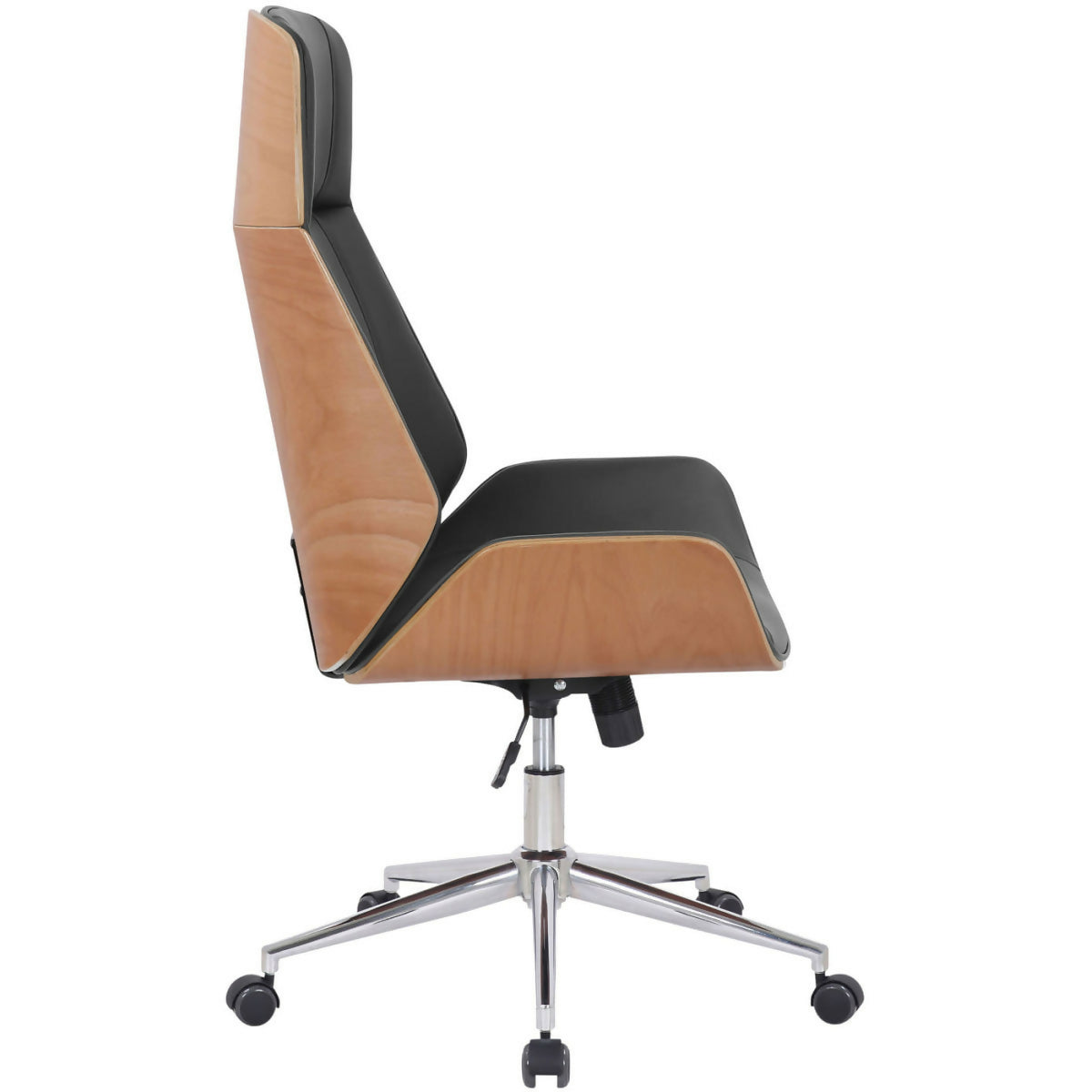 Varel office armchair - Natural wood - Black