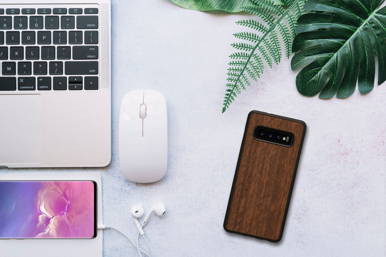 Coque pour smartphone man&wood galaxy s10 koala noir