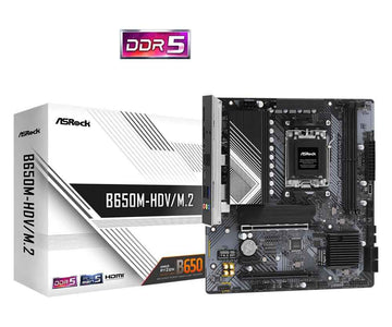 ASROCK MB Desktop B650M-HDV/M2, AM5, 2x DDR5, 2x PCIe 4.0 x16, 1x PCIe 4.0 x1, 1x Blazing M.2(PCIe Gen5x4), 1x Hyper M.2(PCIe Gen4x4), 1x M.2, 4x SATA3 6.0 Gb/s, 1x HDMI, 1x DisplayPort, 2.5G LAN, 7x USB 3.2, 8x USB 2.0, 1x USB-C