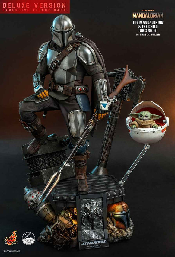 Figurine Hot Toys QS017 - Star Wars : The Mandalorian - The Mandalorian & The Child Deluxe Version