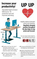 Cadre de bureau réglable en hauteur Up Up Thor, blanc