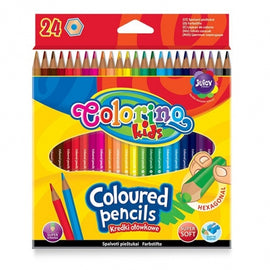 Crayons de couleur hexagonaux Colorino Kids 24 couleurs