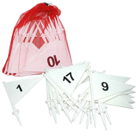 Patrick PVC Numbered 1-20 Marker Flag Set (White)