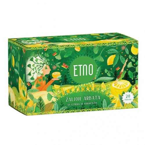 ETNO Green tea with lemon and ginkgo 40g (2gx20 pcs.)