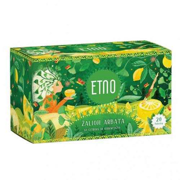 ETNO Green tea with lemon and ginkgo 40g (2gx20 pcs.)