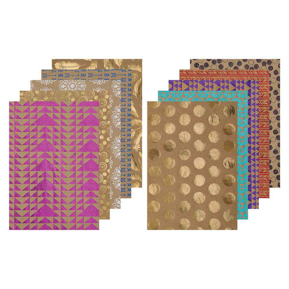 Printed Foil Kraft Paper A4 40pk