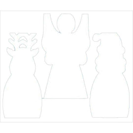 Cardboard Standing Christmas Characters 12pk